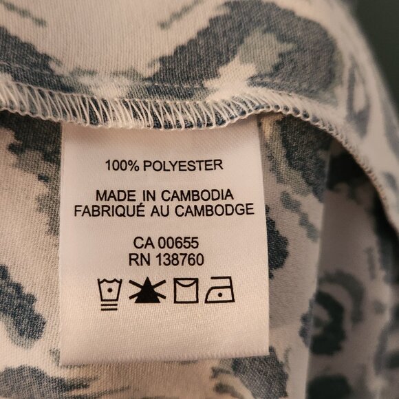 Reitmans white and turquoise patterned dress, size XXL - Picture 4 of 6